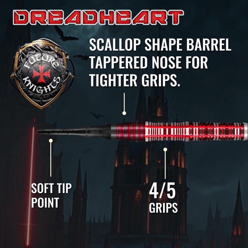 Shot! Future Knights Dreadheart 90% Soft Darts