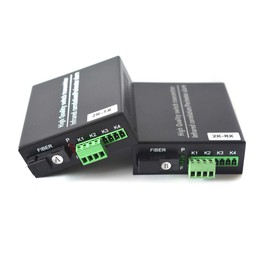 2 Port Contact Closure Over Fiber Optic Converter-Singlemode Fiber up to 12.4miles, for Door Open and Door Close,Entry Access Control,Alarm System and More,a Pair