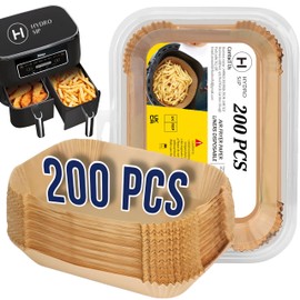 Hydro| Air Fryer Liners -200 Pcs Airfryer Paper Liners for AF300UK AF400UK, Air Fryer Liners Disposable Ninja Air Fryer Liners, Compatible with Ninja, Salter, Tower and Other Dual Zone Air Fryer