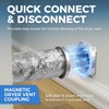 JEEVONY Magnetic Dryer Vent Coupling DV180 Airtight Seal Dryer Vent