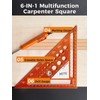 Mecurate Metric Aluminum Alloy Rafter Square (18cm) with 2-in-1 Carpentry