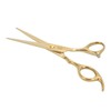 Hair Cutting Shears Stainless Steel Incisive Curved Handle Hairdressing Scissors