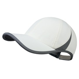 GADIEMKENSD Performance Running Hat for Men Stretchy Dri Fit Baseball Cap with Breathable Vented Mesh Cooling Golf Dad Hat for Hiking Tennis Workout Gym Outdoor Sports Off White