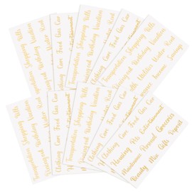 HONMEET 10 Sheets Portable Cash Envelope Labels Budget Stickers for Daily Use Classifying Budget Supply for Easy Financial Management and Organization