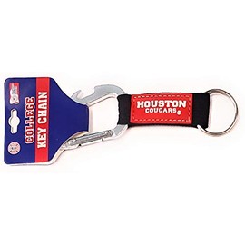 University of Houston Cougars Premium Carabiner Clip Bottle Opener Keychain Combo University of
