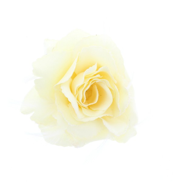 Zac's Alter Ego Glitter Hair Rose with Feathers on Clip,