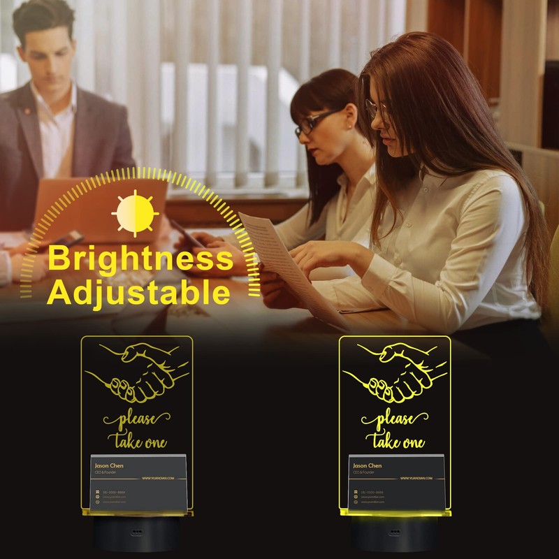 YuanDian Business Card Holder, Light up Card Organizer Business Card