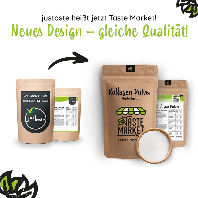 1 kg Collagen Powder, Collagen Hydrolysate without Additives, Tasteless, Protein