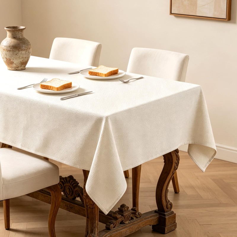 Beige Table Cloths for 6 Foot Rectangle Tables 55 x