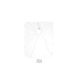Illuzien Kids Solid White PRO Cape – Barber Cape for Haircuts | Lightweight Kids Hair Cape for Salon or Home Use – Barber Accessories for Children