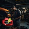 Check Engine neon sign Auto Room Garage Repair Shop Home