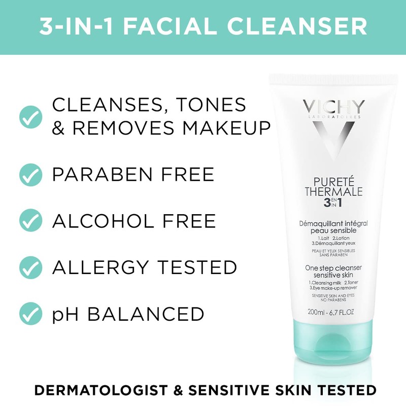 Vichy Purete Thermale 3 In 1 One Step Cleanser For