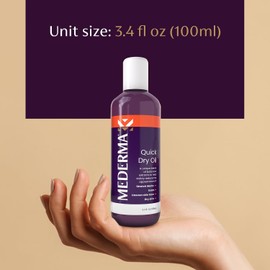 Mederma Quick Dry Oil, Scar and Stretch Mark Treatment, Helps to Improve the Appearance of Scars and Stretch Marks, with Natural Botanical Extracts, Paraben Free, Fast-Absorbing, 3.4oz (100ml)