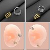 PIERCINGFUN Titanium Triple Hoop Hinged Piercing Nose Rings 18G 10mm