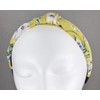 Yellow flower headband Turban Knot knotted floral fabric covered grip