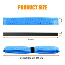 flintronic Racquet Grip, 6 Pack Super Absorbent Badminton Racket Grip, PU Anti Slip Racquet Grip Quick-Dry Tennis Racket Grip Tape, Handle Grip Tape for Tennis and Badminton