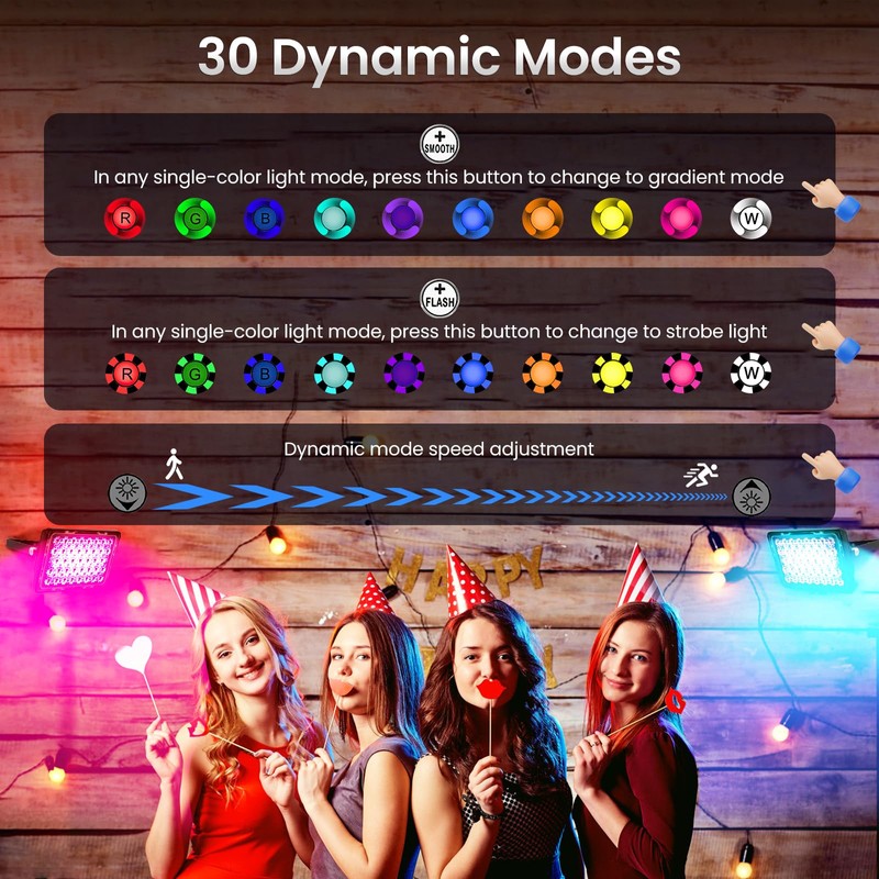 MEIKEE RGB Spotlight 30 W LED Spotlight with Remote Control
