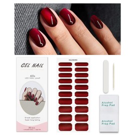 Nagelfolie Katzenaugen Rot, KALEFUL Gel Nail Nagelfolien Selbstklebend Uv Härtend Nail Art Sticker Dekoration Nageldesign Zubehör