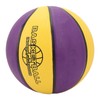 Rubber Basketball, Yellow Purple Wearproof Leakproof Training Basketball for Basketball