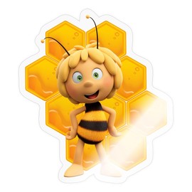 Spreadshirt The Maya the Bee 3 Maja with Honeycomb Sticker Max. 10 x 10 cm 10 x 10 cm Glossy Transparent