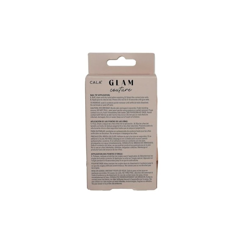 CALA - "Glam Couture" uñas postizas medianas (24 uñas en