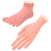SAFIGLE 2PCS Bendable Fake Nail Practice Hand and Foot Models