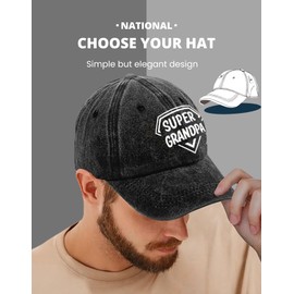 KIGITIONE Grandpa, Gift for Dad Cotton Breathable Cap, Baseball Caps Vintage Washed Hat