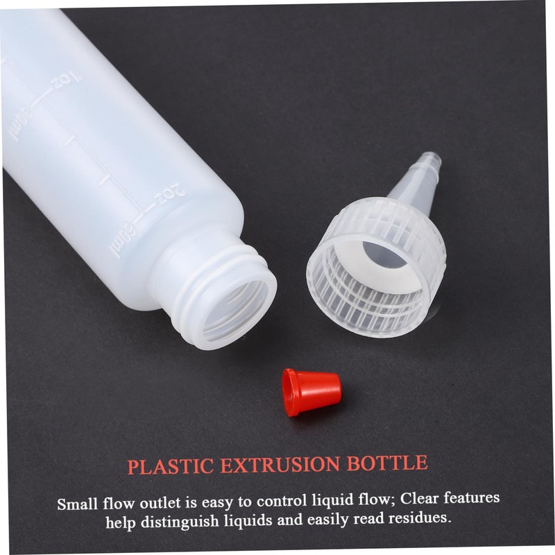 VICASKY 20 Pcs Transparent Plastic Squeeze Bottles with Graduated Scale