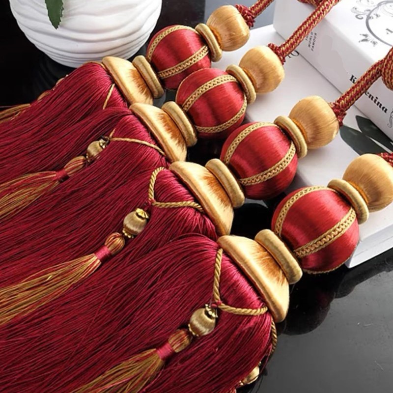 Paired Lantern Single Hanging Ball Tassels Curtains Buckle Sling Binding