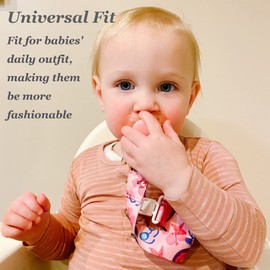 BabyGoal - Juego de 3 pinzas de plástico para chupete para chupete, Lemon and orange