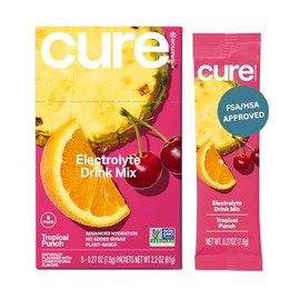 Cure Hydration Mezcla Bebidas Electrolíticas Base Plantas Azúcar Agregada Polvo Aliviar Deshidratación Hecho Coco