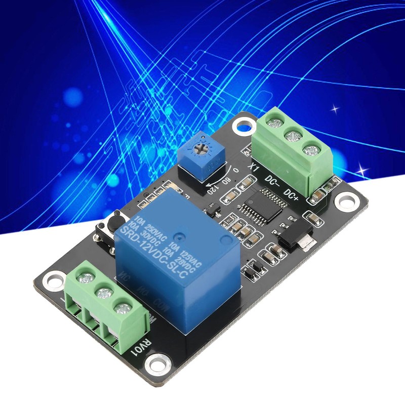Fafeicy Delay Timer Relay Self-Locking DC 5V/12V/24V (DC12V)