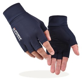 SCOLORKI Men's Gloves Spring/Summer Cool Touch Thin UV Cut Sunscreen 5-Finger Cut Non-Slip Smartphone Operation Stretch Quick-Dry Fishing Cycling Gloves for Driving Commuting School Ladies
