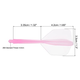 PATIKIL Integrated Dart Shaft & Flights, 6 Pack Durable Plastic Dart Flight Set, Pink