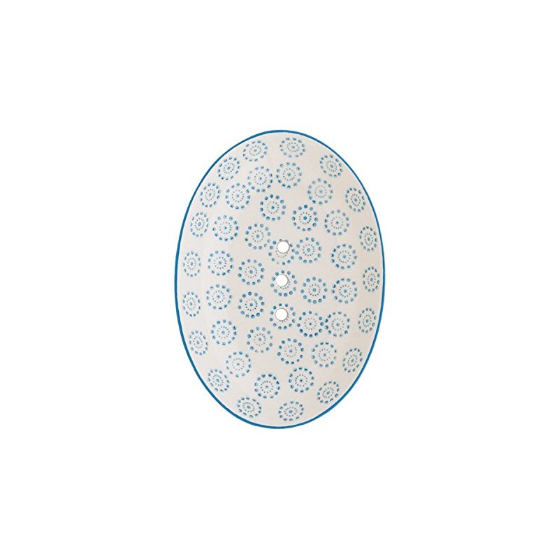 Ceramic soap dish Ollo handpainted with holes for water drainage