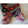 Bongo Ladies Winter Scarf One Size Multi Color Pom Pom