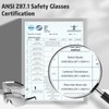 AOOFFIV Clear Safety Glasses Bulk of 100,ANSI Z87.1 Eye Protection