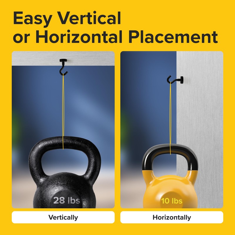 X-bet MAGNET Black Magnetic Hooks 6 PCs (27 LBS), Size: