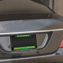 Rico Florida A&M Rattlers FAMU Black Metal License Plate Frame Holder
