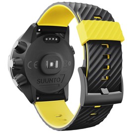 WIIKAI Replacement Strap Bands,Compatible for suunto 7/9/9 baro/spartan sport/D5,Silicone Watch Band (Black+yellow)