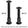 16 Sets Black Hex Socket Nut & Bolt,Furniture Connection Bolts