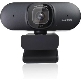 Nuroum V32AF 4K Webcam, Auto Focusing/Field of View Adjustable/Auto Framing/1080P 60fps PC Camera with Microphone Noise Cancellation, USB Plug & Play Webcam for Laptop/Desktop/Mac