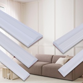 QDYMXUN Peel and Stick Chair Rail Panel Molding, 240''L x 0.9''W Strong Self Adhesive TPE Wall Moulding Trim for Home DIY Decoration (Paintable White)
