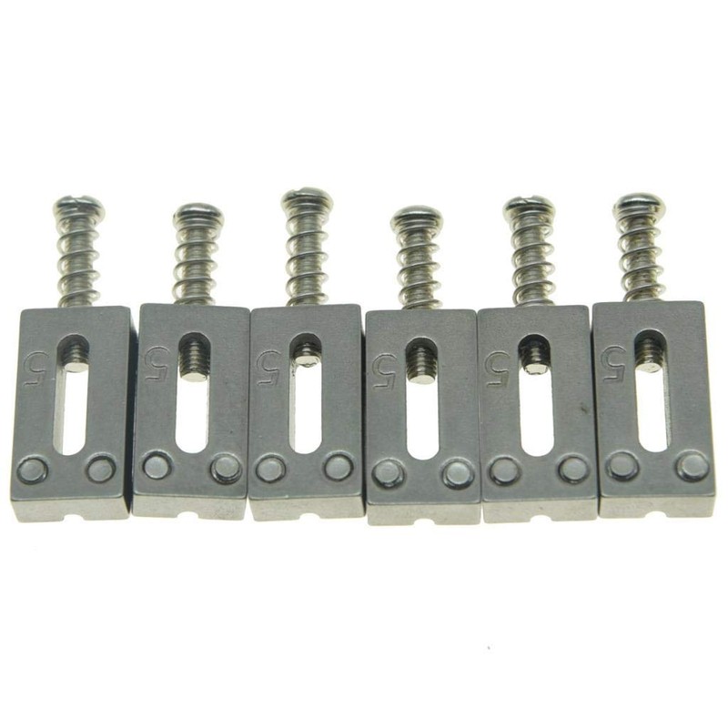 Dopro Set of 6 Stainless Steel Saddle Guitar Bridge Saddle