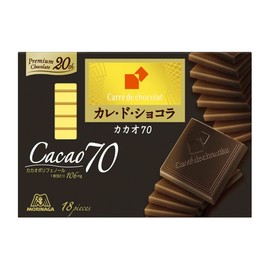 Morinaga & Co., Ltd. Carré de Chocolat (Cacao 70), 18 Sheets x 6 Packs