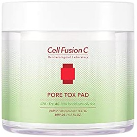 Cell Fusion C TRE.AC Pore Tox Pad, Pore Tightening Toner Pads to Refine Pores and Exfoliate for Smoother Skin Texture with PHA, 60 Pads