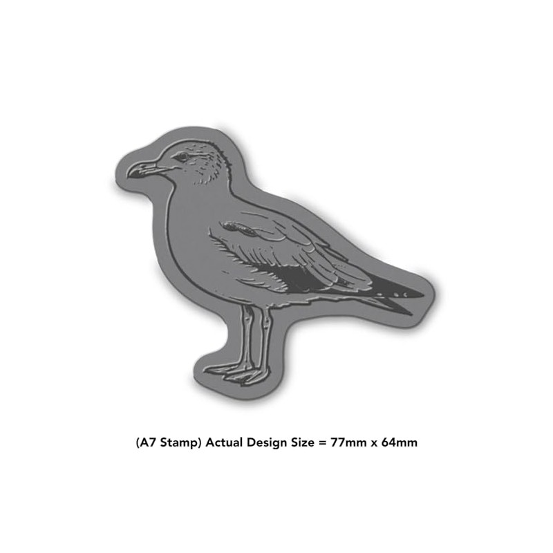 'British Seagull' Rubber Stamp - Unmounted Design for Crafting &