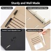 Yarotm Leather Notebook A4 - Ring Binder Squared Paper Notebook