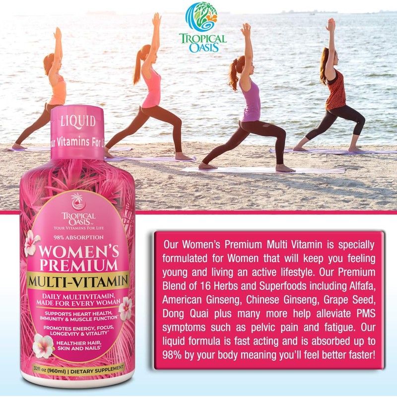 Premium Liquid Multivitamin for Women | Sugar Free Women’s Multivitamin