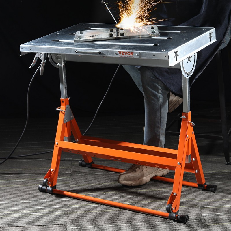 Welding Table 30" x 20", Retractable Guide Rails - 400